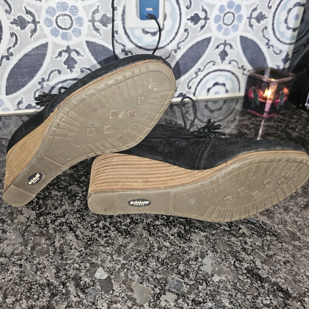 Black Suede Ankle Boots - Picture 2 of 5